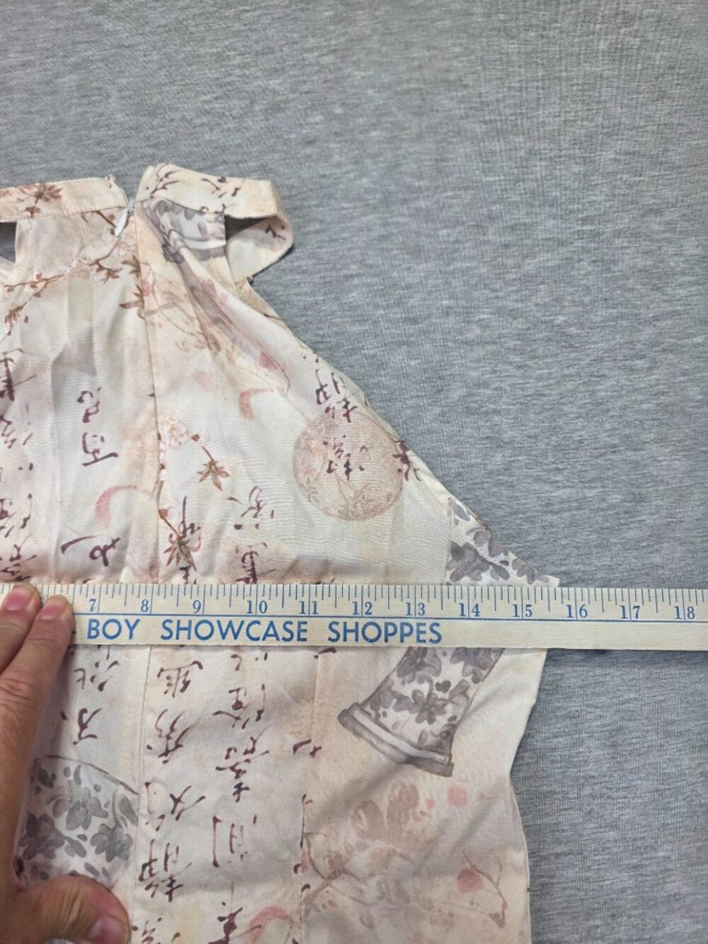 Dazy Chinoiserie Print Halter Midi Dress Cream Frog Closure Size Small NWT - Picture 8 of 10
